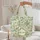 Vintage Botanical Wreath Fern Fronds Berry Branches - Everyday Nature Carry Gift Quilted Tote Bag - 5
