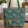 Personalized Elegant African Woman Patchwork Dress Gentle Elephant Travel Essentials Quilted Tote Bag - 1