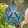 Swallows Birds Purple Orange Flowers Branch - Home Decor Gift for Bird Lover Stained Glass Suncatcher - 2