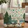 Vintage Travel Trailer Campfire Pine Wildflower Wooden Sign - Travel Essentials Gift Quilted Tote Bag - 1