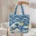Ocean Waves Mount Fuji Fishing Boats Rising Sun Travel Essentials Quilted Tote Bag - 5