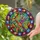 Iridescent Stained Glass Hummingbird Stars Botanical - Wildlife Lover Home Decor Gift Stained Glass Suncatcher - 2