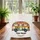 Patchwork Camper Van Rainbow Stripes Daisies Sunflowers Floral Name Wreath Confetti - Travel Essentials Quilted Tote Bag - 3