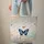 Vintage Entomology Butterfly Botanical Golden Oval - Everyday Carry Gift Quilted Tote Bag - 6