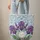 Purple Iris Flowers Swirling Leaves Floral Wreath Everyday Carry Travel Gift Quilted Tote Bag - 6