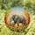 White Tusk Elephant Sunflower Sunset Sky - Home Decor Gift for Wildlife Lovers Stained Glass Suncatcher - 1