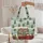 Vintage Red Pickup Truck Christmas Trees Snowy Cabin - Holiday Gift Quilted Tote Bag - 5