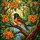 Baltimore Oriole Bird Stained Glass - Wildlife Home Decor Gift Stained Glass Suncatcher - 5