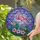 Pink Flamingo Tropical Flowers Green Leaves - Wildlife Lover Home Decor Gift Stained Glass Suncatcher - 2