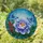 Lush Peony Blue Butterfly Evergreen Berries - Home Decor Gift for Flower Lover Stained Glass Suncatcher - 1