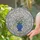 Ornate Blue Vase Tulips Iridescent Border Mosaic - Home Decor Gift Stained Glass Suncatcher - 2