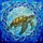 Sea Turtle Swimming Ocean Water Currents Bubbles Circular Frame Home Decor Gift Wildlife Lover Stained Glass Suncatcher - 5