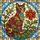 Stained Glass Cat Floral Botanical Mosaic - Home Decor Gift for Cat Lover Stained Glass Suncatcher - 5
