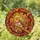 European Robin Bird on Gnarled Branch, Autumn Leaves & Mushrooms - Home Decor Gift Stained Glass Suncatcher - 1