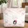 Kokeshi Doll Cherry Blossom Wreath - Everyday Carry Gift for Girls Quilted Tote Bag - 1