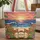 Tropical Sunset Beach Chairs Hibiscus Name Wreath - Vacation Travel Quilted Tote Bag - 1