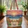 Tropical Sunset Beach Chairs Hibiscus Name Wreath - Vacation Travel Quilted Tote Bag - 3