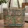 Vintage Bookshelf Botanical Roses Name Text - Everyday Carry Gift for Book Lover Quilted Tote Bag - 1