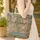 Vintage Bookshelf Botanical Roses Name Text - Everyday Carry Gift for Book Lover Quilted Tote Bag - 4