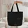 Black Cat Yellow Eyes Scattered Stars Circular Medallion Everyday Carry Gift Cat Lover Quilted Tote Bag - 5