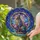 Regal Cat Cosmic Nebula Four-Pointed Stars Circle - Home Decor Gift for Cat Lover Stained Glass Suncatcher - 2