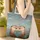 Otters Embracing Red Hearts Personalized Name - Everyday Wildlife Gift Quilted Tote Bag - 4