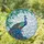 Majestic Peacock Iridescent Eye Patterns Floral Ethereal Sky Home Decor Gift for Peacock Lover Stained Glass Suncatcher - 1