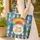 Pine Tree Mountain Range Rising Sun Name Frame - Everyday Carry Gift Quilted Tote Bag - 4