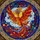 Fiery Phoenix Ascending Swirling Clouds Celestial Sky - Home Decor Gift for Mythology Lover Stained Glass Suncatcher - 5
