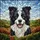 Black White Border Collie Dog Cloudy Sky Hills Home Decor Gift for Dog Lover Stained Glass Suncatcher - 5