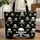 Personalized Ornate Skull Crossbones Emblem - Everyday Carry Gift Quilted Tote Bag - 1