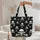 Personalized Ornate Skull Crossbones Emblem - Everyday Carry Gift Quilted Tote Bag - 5