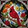 Northern Cardinal Wildflowers Home Decor Gift for Bird Lover Stained Glass Suncatcher - 5