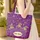 Personalized Cartoon Eggplant Vegetable Deep Purple Green Yellow Everyday Carry Gift Quilted Tote Bag - 4