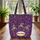 Personalized Cartoon Eggplant Vegetable Deep Purple Green Yellow Everyday Carry Gift Quilted Tote Bag - 3