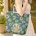 Botanical Sunflowers Butterfly Flower Circle Text Plaque Everyday Carry Gift Quilted Tote Bag - 4