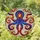 Octopus Red Eyes Stained Glass Tentacles - Home Decor Gift for Wildlife Lover Stained Glass Suncatcher - 1