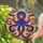 Octopus Red Eyes Stained Glass Tentacles - Home Decor Gift for Wildlife Lover Stained Glass Suncatcher - 2