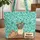 Art Palette Brushes Books Green Foliage Personalized - Everyday Carry Gift Quilted Tote Bag - 1