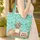 Art Palette Brushes Books Green Foliage Personalized - Everyday Carry Gift Quilted Tote Bag - 4
