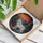 White Wolf Evergreen Forest Mountains Red Maple Leaves Sunset Home Decor Gift Stained Glass Suncatcher - 3
