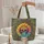 Skull Sunflower Mandala Personalized Leopard Print - Everyday Carry Gift for Boho Lover Quilted Tote Bag - 5