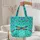 Ornate Dragonflies Floral Wreath Personalized Name Everyday Carry Gift Quilted Tote Bag - 5