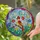Vibrant Crested Bird Floral Mosaic Home Decor Gift for Bird Lovers Stained Glass Suncatcher - 2