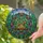 Stained Glass Vintage Rotary Telephone Floral Leaves Jewel Tone Mosaic Sky - Home Decor Gift Stained Glass Suncatcher - 2