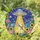 Cat Leaping Flying Saucer Peony Sunflower - Home Decor Gift for Cat Lover Stained Glass Suncatcher - 1