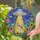 Cat Leaping Flying Saucer Peony Sunflower - Home Decor Gift for Cat Lover Stained Glass Suncatcher - 2