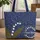 Personalized Lily of the Valley Floral Wreath Botanical Vines Everyday Carry Nature Gift Quilted Tote Bag - 1