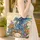 Blue Dragon Ancient Books Personalized Name - Everyday Carry Gift for Fantasy Lover Quilted Tote Bag - 4