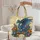 Blue Dragon Ancient Books Personalized Name - Everyday Carry Gift for Fantasy Lover Quilted Tote Bag - 5